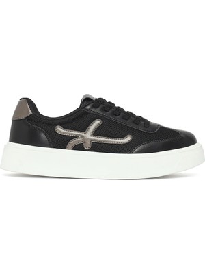 Derimod Kadın Siyah Bağcıklı Kalın Tabanlı Sneaker 26PFE145314