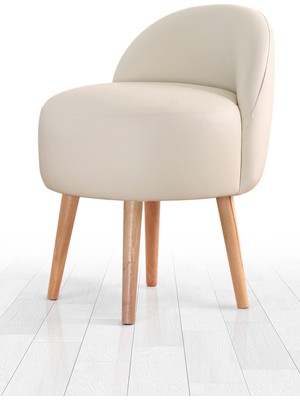 Lorence Home Burks Deri Puf Krem