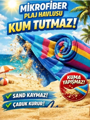Bilmar Mikrofiber Ultra Emici Hızlı Kuruyan Kum Tutmaz Spor, Havuz, Plaj Havlusu 70 x 140 cm x 2 Adet