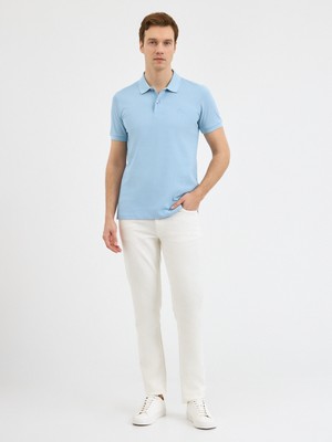 Karaca Mavi T-Shirt-Polo Yaka Tişört