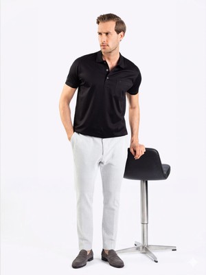 Karaca Siyah T-Shirt-Polo Yaka Tişört