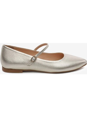 Greyder Kadın Altın Hakiki Deri Babet 6Y2TA59269