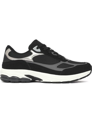 Derimod Erkek Siyah Kalın Tabanlı Bağcıklı Sneaker 26SFD696514
