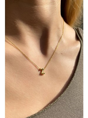 Spossy Silver Jewelry Z Harfi Minimal Kolye