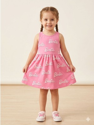 Rüzmus Barbie Baskılı Elbise