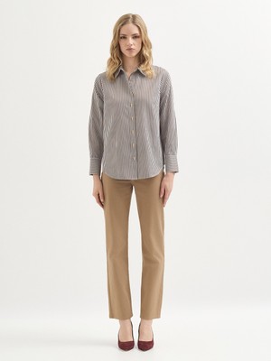 Karaca Beyaz/kahve Gömlek