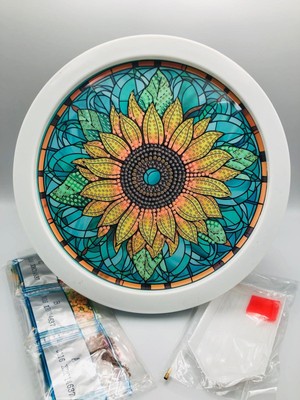 Duck Hoby 20X20 Yuvarlak Çerçeveli Çocuklar Için Boncuklu Taşlı Mozaik Elmas Boyama Goblen Pano Tablo Resim Boncuk Puzzle Diamond Painting