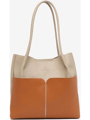 Greyder Kadın Bej Taba Omuz Çantası 6Y2CN69797