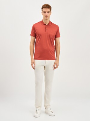 Karaca Kiremit T-Shirt-Polo Yaka Tişört