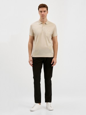 Karaca Bej T-Shirt-Polo Yaka Tişört