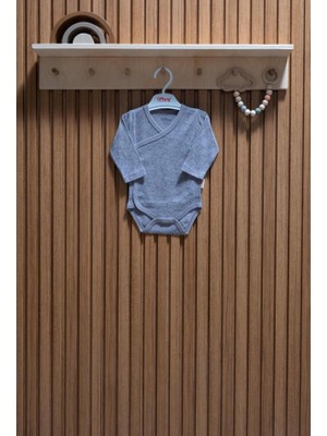 MiaBaby Elephant Jakarlı Theme Kruvaze Badi 0-3/9-12 Ay