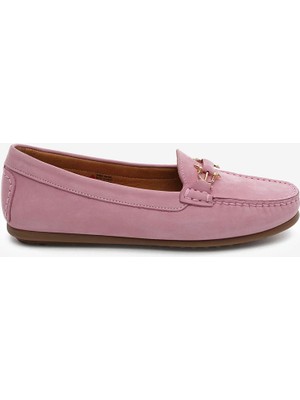 Greyder Kadın Pembe Hakiki Deri Loafer Ayakkabı 6Y2WA57725