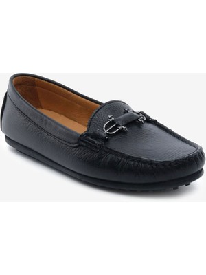 Greyder Kadın Siyah Hakiki Deri Loafer Ayakkabı 6Y2WA57725