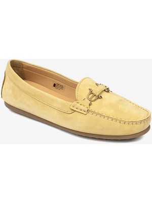 Greyder Kadın Sarı Hakiki Deri Loafer Ayakkabı 6Y2WA57725