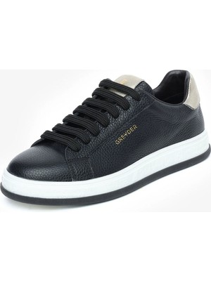 Greyder Kadın Siyah Hakiki Deri Sneaker Ayakkabı 6Y2SA33292