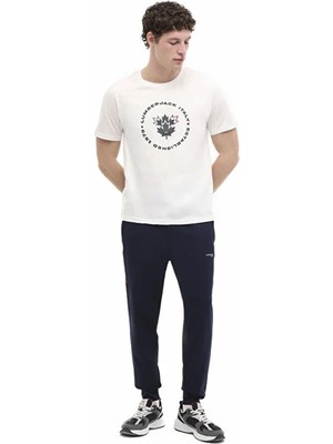 Lumberjack Renato 11ITL1030 0 Yaka Erkek Tshirt - Beyaz