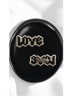 Seard Miyuki Boncuk El Yapımı Love Broş - Yaka Iğnesi 2