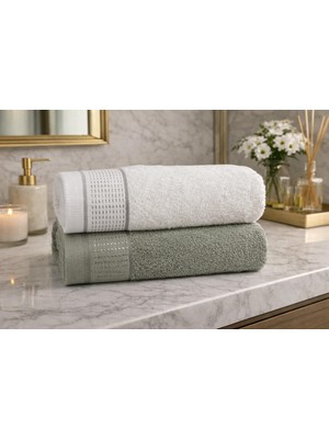 Ege Cotton Lüks Pamuk Bambu Karışımlı Banyo Havlusu 2 Adet 100  x 150  – Yüksek Emicilik, Ultra Yumuşak Dokulu Premium Kalite