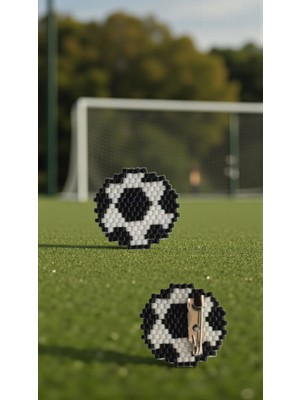 Seard Miyuki Boncuk El Yapımı Futbol Topu Broş - Yaka Iğnesi