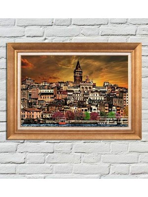 Giyense Altın Çerçeveli Dekoratif Paspartulu Tablo NYY750