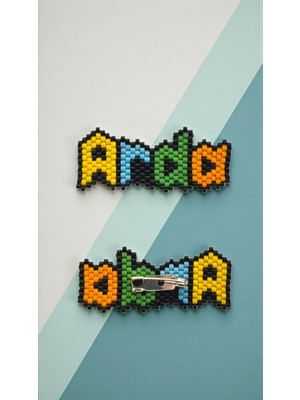 Seard Miyuki Boncuk El Yapımı Renkli Isim Broş - Yaka Iğnesi Kişiye Özel