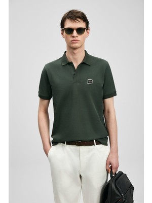 Lufian Erkek Carter Smart Polo T-Shirt 111040233 Haki