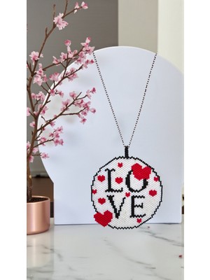 Seard Miyuki Boncuk El Yapımı Love Kolye