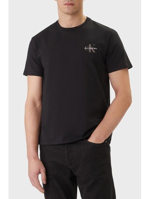 Calvin Klein % 100 Pamuk Logolu Bisiklet Yaka T Shirt Erkek T Shirt LV04RF278G Ub1
