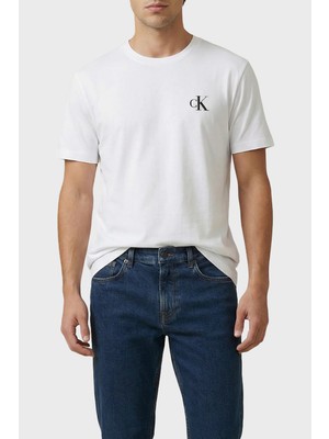 Calvin Klein % 100 Pamuk Regular Fit Logolu Bisiklet Yaka T Shirt LV14RF852GYAF Erkek T Shirt LV14RF852G Yaf