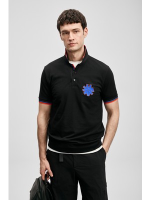 Lufian Erkek Gavın Smart Polo T-Shirt 111040244 Siyah