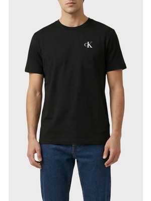 Calvin Klein % 100 Pamuk Regular Fit Logolu Bisiklet Yaka T Shirt LV14RF852GUB1 Erkek T Shirt LV14RF852G Ub1