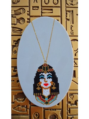 Seard Miyuki Boncuk El Yapımı Kleopatra Mısır Firavun Kolye 2