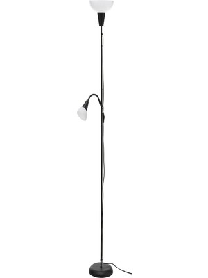 IKEA Siyah Beyaz Elegant Yer ve Okuma Lambası 178 cm Lambader