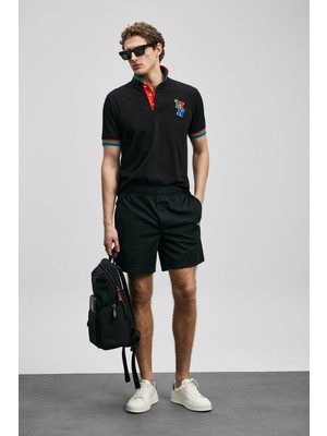 Lufian Erkek Fun Smart Polo T-Shirt 111040231 Siyah