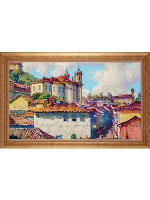 Giyense Altın Çerçeveli Dekoratif Paspartulu Tablo NYY1321