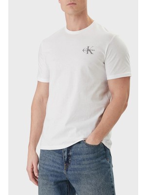 Calvin Klein % 100 Pamuk Regular Fit Bisiklet Yaka T Shirt LV04RF278GYAF Erkek T Shirt LV04RF278G Yaf