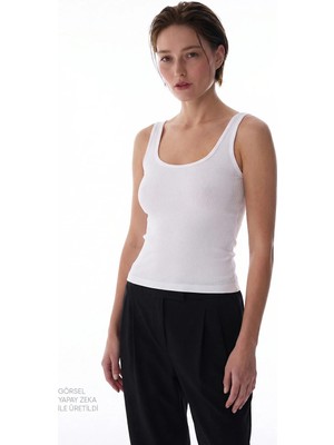 Penti Beyaz Seamless Dikişsiz Kare Yaka Üst