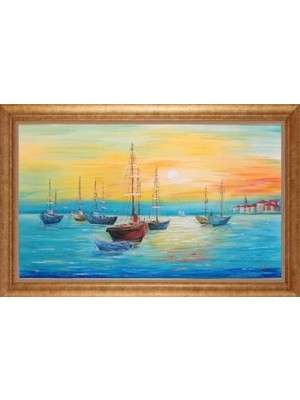 Giyense Altın Çerçeveli Dekoratif Paspartulu Tablo NYY1169