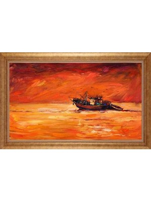 Giyense Altın Çerçeveli Dekoratif Paspartulu Tablo NYY1379