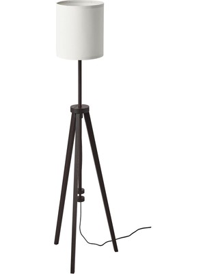 IKEA Dişbudak Ahşap Kahve Dişbudak Beyaz Zarif Yer Lambası Lambader