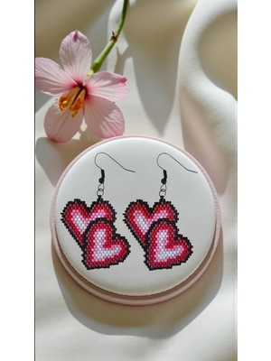 Seard Miyuki Boncuk El Yapımı Kalp Küpe 3