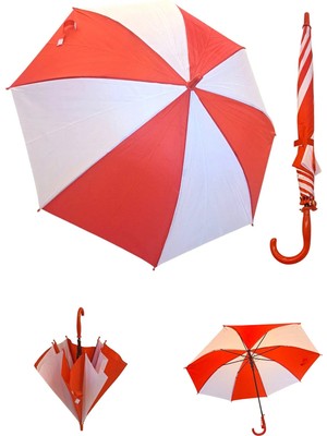 Marlux Kırmızı Beyaz Çocuk Şemsiye 6-12 Yaş