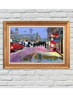 Giyense Altın Çerçeveli Dekoratif Paspartulu Tablo NYY762