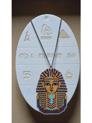 Seard Miyuki Boncuk El Yapımı Kleopatra Mısır Firavun Kolye 4