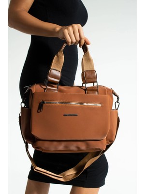 Sanmorris 1383 Kadın Çok Gözlü Suya Dayanıklı Ayarlanbilir Çapraz Askılı Lacivert El ve Omuz Çantası