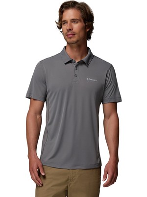 Columbia Zero Rules Light Erkek Gri Outdoor Polo Yaka T-Shirt AO4872-024