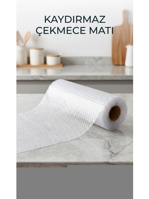 Şeffaf Kaydırmaz Dolap Içi Raf Örtüsü 45X300 cm Koruyucu Pvc