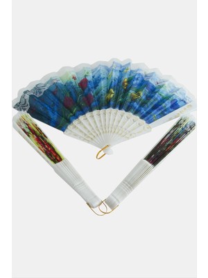 Çiçek Desenli Yelpaze