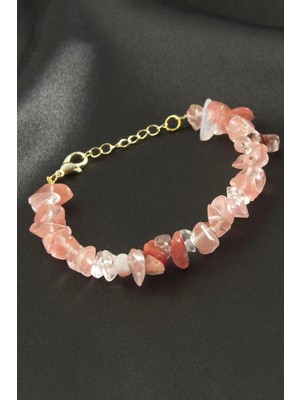 Kuvars Kırık Doğaltaş Bileklik