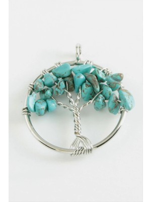 Turkuaz Doğaltaş Kolye Ucu